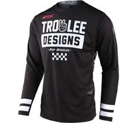 Troy Lee Designs Scout GP Peace & Wheelies Maillot de motocross, Noir/Blanc, Taille S