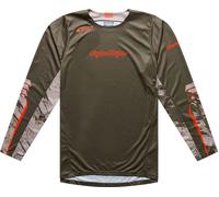 Troy Lee Designs Scout GP Pro Slab, maillot S Marron Foncé/Gris/Rouge Marron Foncé/Gris/Rouge