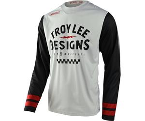 Troy Lee Designs Scout GP Ride On Maillot de motocross, gris-blanc, taille S pour homme