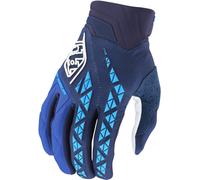 Troy Lee Designs SE Pro Gants de motocross, blanc-bleu, taille S pour homme