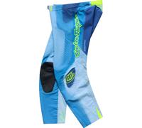 Troy Lee Designs SE Pro Illusion Pantalon de motocross jeunesse, bleu/fluo jaune, Taille 26