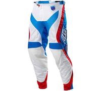 Troy Lee Designs SE Pro Pantalon Motocross, Blanc/Bleu/Rouge, Taille 28