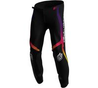 Troy Lee Designs SE Pro Stripes, pantalon textile pour jeunes 28 Noir/Mauve/Rouge/Jaune Néon Noir/Mauve/Rouge/Jaune Néon