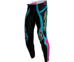 Troy Lee Designs SE Ultra Membrane, pantalon en textile 36 Noir/Turquoise/Fuchsia/Jaune Néon Noir/Turquoise/Fuchsia/Jaune Néon