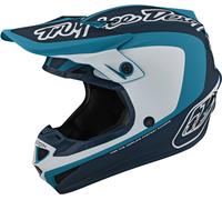 Troy Lee Designs SE4 Corsa Casque de motocross, blanc-bleu, taille M pour homme
