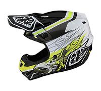 Troy Lee Designs SE4 Polyacrylite Skooly Adult Motocross Helmet W/MIPS - Full Face Offroad Motorcycle Dirt Bike ATV Powersports Dual Sport Racing Helmet - Mens Womens Unisex (Black/Yellow, XL)