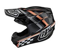Troy Lee Designs SE4 Warped Polyacrylite MIPS Casque de Motocross (Black,XL (60/61))