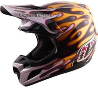 Troy Lee Designs SE5 Carbon MIPS Overspray Casque de motocross, Or/Noir, Taille S (55/56)