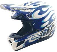 Troy Lee Designs SE5 Composite Torched, casque de motocross S Blanc/Bleu Foncé/Bleu Clair Blanc/Bleu Foncé/Bleu Clair