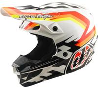 Troy Lee Designs SE5 Polycarbonate MIPS Dash Casque de motocross, orange/blanc, Taille L (58/59)