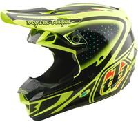 Troy Lee Designs SE5 Polycarbonate MIPS The Line Casque de motocross, Jaune/noir néon, Taille S (55/56)