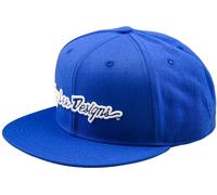 Troy Lee Designs Signature Flat Bill Snapback, capuchon Taille Unique Bleu/Blanc Bleu/Blanc