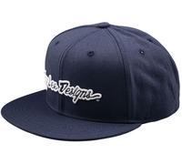 Troy Lee Designs Signature Flat Bill Snapback, capuchon Taille unique Bleu Foncé/Blanc Bleu Foncé/Blanc