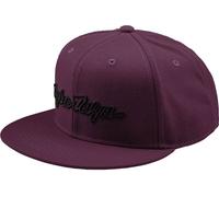 Troy Lee Designs Signature Flat Bill Snapback, capuchon Taille unique Mauve/Noir Mauve/Noir