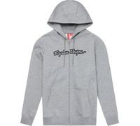 Troy Lee Designs Signature, sweat à capuche zippé S Gris Clair/Noir Gris Clair/Noir