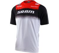 Troy Lee Designs Skyline Air SRAM Roost Maillot vélo à manches courtes, noir-blanc-rouge, taille XL pour homme