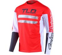 Troy Lee Designs Sprint Marker Maillot vélo jeunesse, blanc-rouge, taille M