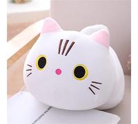 TROYSINC Jouet en peluche pour chat - Coussin en peluche - Doux - Jouet pour chat - Blanc - 25 cm