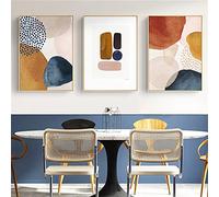 TROYSINC Lot de 3 posters Morandi, images géométriques abstraites, posters d'art nordique, toiles sans cadre, art mural moderne et simple (style A, 30 x 40 cm)