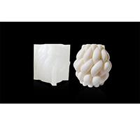 TROYSINC Moule à bougies en silicone pour arroser,Grande forme de goutte de pluie rotative 3D, décoration de bricolage, bougie parfumée (6.8x6.5 cm)