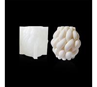 TROYSINC Moule à bougies en silicone pour arroser,Grande forme de goutte de pluie rotative 3D, les décorations de bricolage, les bougies parfumées (9.5x9.5 cm)