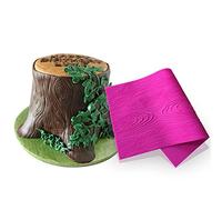TROYSINC Moule en silicone en forme d'écorce d'arbre - Pour décoration de gâteaux - Moule à fondant - Outil de modelage de gâteau - Texture du bois - Tapis de gaufrage