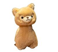 TROYSINC Peluche douce en alpaga - Idéal comme coussin décoratif, cadeau ou décoration pour la maison et la voiture - 23 cm - Marron
