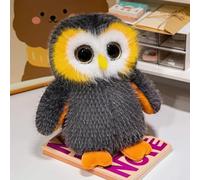 TROYSINC Peluche hibou en peluche, douce, coussin, mignon, pour enfants et filles, cadeau de poupée, 20 cm, gris