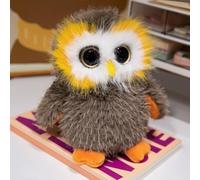 TROYSINC Peluche hibou en peluche, douce, coussin, mignon, pour enfants et filles, cadeau de poupée, 20 cm, marron