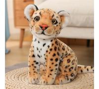 TROYSINC Peluche léopard - Peluche léopard - Pour enfants - Mignon - Jouet pour enfants - Cadeau (32 cm, marron)