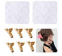 TROYSINC Pinces à cheveux en résine, 8 pièces de moules en silicone pour pinces à cheveux en résine, moules en résine époxy en silicone, moules en silicone en résine époxy, ensemble de moules en