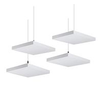 TroyStudio Lot de 4 panneaux acoustiques de plafond - 30,5 x 30,5 x 3,0 cm - Panneaux muraux épais en fibre de verre à suspendre pour bureau, cinéma maison, studio d'enregistrement