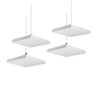 TroyStudio Lot de 4 panneaux acoustiques de plafond - 30,5 x 30,5 x 3,0 cm - Panneaux muraux épais en fibre de verre à suspendre pour bureau, cinéma maison, studio d'enregistrement