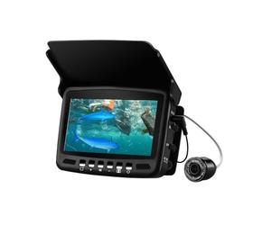 TRPLFGHZ Caméra de pêche, Kit de caméra pêche vidéo avec écran LCD IPS 4,3 Pouces et détecteur Poissons 1000TVL for la sous-Marine hivernale sur Glace, rétroéclairage Marche/arrêt(Camera 15M Cable)