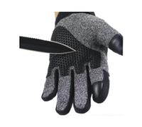 TRPLFGHZ Gants de travail résistants aux coupures, Grade 5 Anti-Cutting And Stab-Resistant Gloves For Fans Outdoor Fighting Self-Defense Riding Mountaineering(Gray)