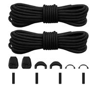 Trpoey 1,5mm Lacets Fins pour Salomon Speedcross Chaussures de Ski, Kit de Remplacement de Lacets Sans Nœud, Lacets Autobloquants de Rechange pour Speedcross