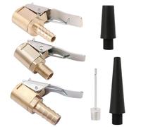 Trpoey 6 Pièce Adaptateur de Valve de Pneu de Voiture, 6mm / 8mm Air Mandrin Pompe De Gonflage Valve Clip Pince Connecteur Adaptateur, Embout pour Compresseur Laiton Pneumatique