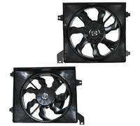 TRQ Ventilateur de refroidissement pour radiateur et condensateur A/C compatible avec Hyundai Accent 2006-2011