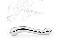 TRQOYTU Gode anal À Double Tête En Acier Inoxydable, Plug Anal, Masturbation, Double Gode, Gode Vaginal, Orgasme, Plug Anal En Métal, Fétichisme, Point P, Stimulateurs De Prostate, Jouet Sexuel