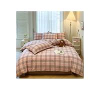 TRQQWEQQ Coton Pur Bedding Housse De Couette 200x230 Cm Parure De Lit Douce Rafraîchissante Anti-froissement 4 Pièces Duvet Cover Drap Housse Taies d'oreiller(G,King/180cm)