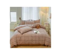 TRQQWEQQ Coton Pur Bedding Housse De Couette 200x230 Cm Parure De Lit Douce Rafraîchissante Anti-froissement 4 Pièces Duvet Cover Drap Housse Taies d'oreiller(B,King/180cm)