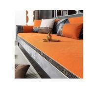 TRQQWEQQ Housse De Canapé Antidérapante Chenille Couverture Magnetique Canape Housse De Canapé d'angle Extensible pour Canapé Sectionnel en Forme De L(Orange,90 * 90cm/35.4 * 35.4 in)