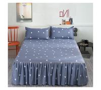 TRQQWEQQ Jupe À Volants 3 Pièces Litscendus Double/Simple/Queen Taille/Size King Size/Petite Couverture De Matelas Européen 1 Couvre-lit 2 Taies d'oreiller