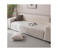 TRQQWEQQ Super Élastique Sofa Cover Universelle Housse De Canapé Antidérapante Couvre Canape avec Accoudoirs pour Salon(Beige,235-300cm)