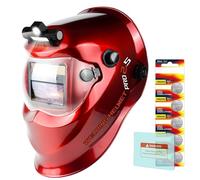 TRQWH Casque de soudage avec éclairage True Color à assombrissement automatique - Casques de soudage pour hommes alimentés par énergie solaire avec 2 capteurs d'arc - Teinte large 4/9-13 pour TIG MIG