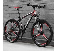 TRQZNLEP VTT 26 Pouces, Vélo de Montagne en Acier Au Carbà Vitesse Variable 21/24/27/30 Vitesses Vélo À Suspension Complète VTT,A-27Speed/A-27Speed