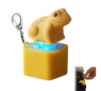 Trredrins Porte-clés en forme de grenouille qui se coince - Jouet en forme de grenouille rechargeable - Porte-clés avec son - Portable - Pour adultes