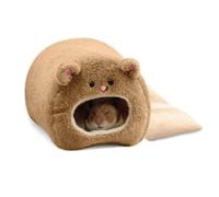 Trrymbbe 1 pcs Hamsters lit de Coton Mignon Forme d'ours Chaud Hamster Doux Hamster pour Petites Fournitures pour Animaux de Compagnie (café)