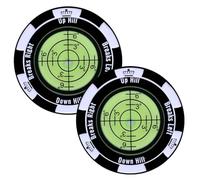 Trrymbbe 2pcs Golf Green Reader 1.5 Marker de Balle de Golf en Alliage en Alliage Zinc Haute précision pour Mettre des marqueurs Balle magnétique Double Face Verts pour Le Cadeau d'amant