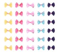 Trrymbbe 30pcs Coiffes de Chien, colorés, Motif Mignon Bows de Chien Petite Taille, décoratif Fonctionnel Polyvalent pour Animal Compagnie, Chat pour Animaux Compagnie, Queue Poney, Accessoires nœ